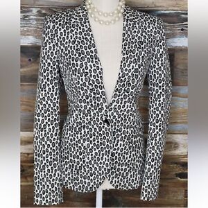Rachel Zoe Monochrome Animal Print Blazer